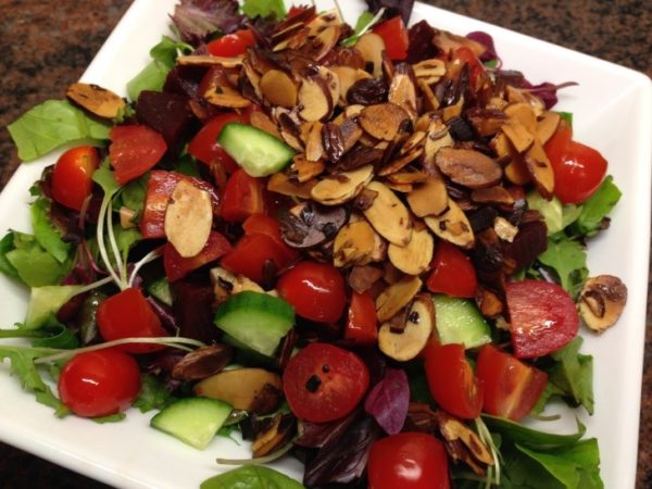 lunch, dinner, salad, veggie, nuts