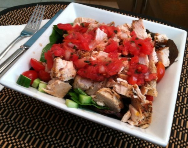 Chicken Fresca Salad, paleo, ketogenic, keto, healthy, lunch, dinner